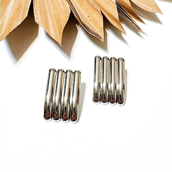 geo stud earrings M327 - Picture 2 of 4